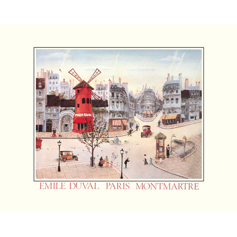 Vintage Paris Montmartre Print