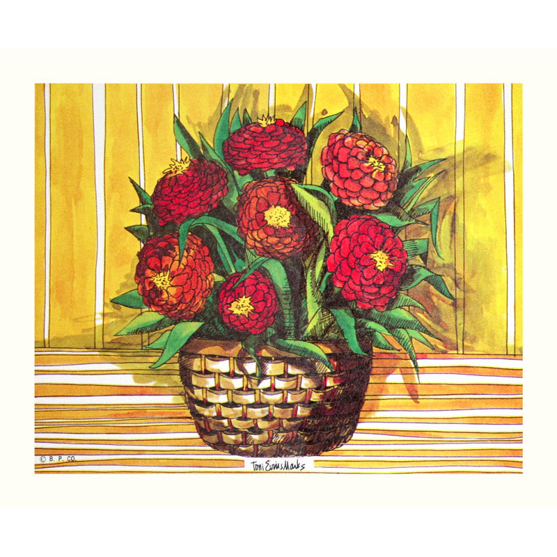 Vintage Floral Vase Print