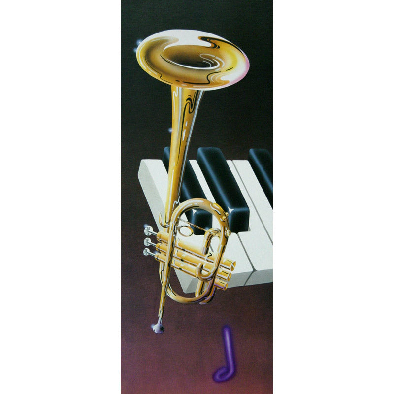 Vintage Neon Jazz Panoramic Print